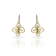 Gold plated flores earrings 