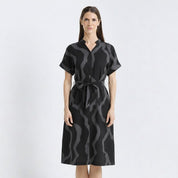 Front view of the Jet chai ayaz dress 