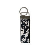 Batik Key Fob - Black Floret - Batik Boutique