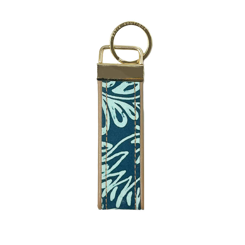 Batik Key Fob - Teal Ukir - Batik Boutique