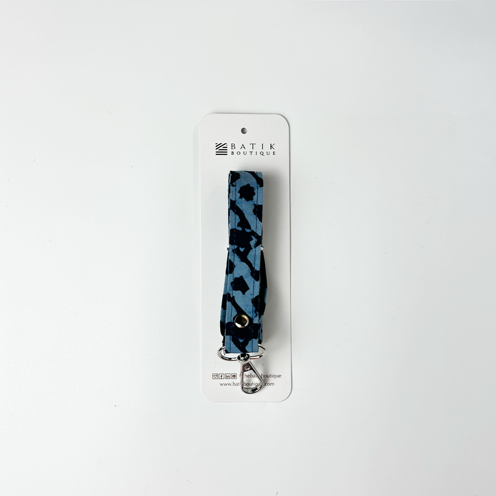 Batik Lanyard - Midnight Arabesque shown in its packaging 
