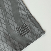 Batik Neck Tie & Pocket Square (Silk Cotton) - Grey Snakeskin - Batik Boutique