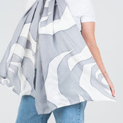 Close up image of the silver rose scarf 