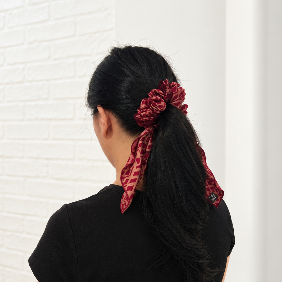 Copper Batik Scrunchy