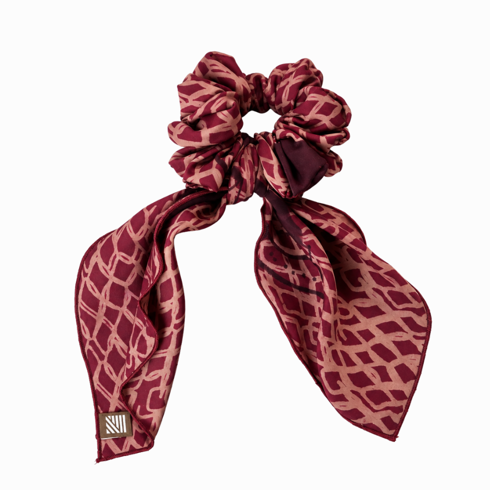Copper Batik Scrunchy Laid Flat