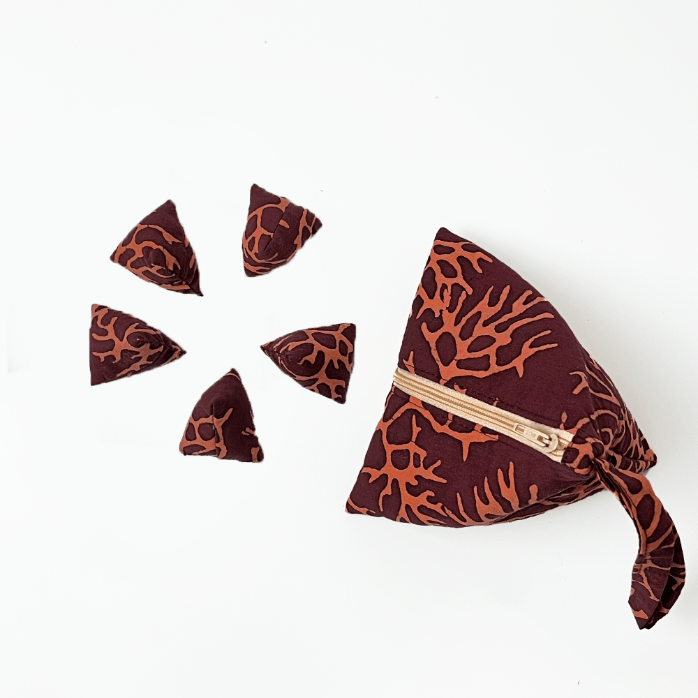 Batu Seremban - Maroon Coral - Batik Boutique