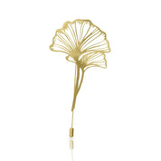 Embrace Jewellery - Ginkgo Biloba Gold Brooch 4