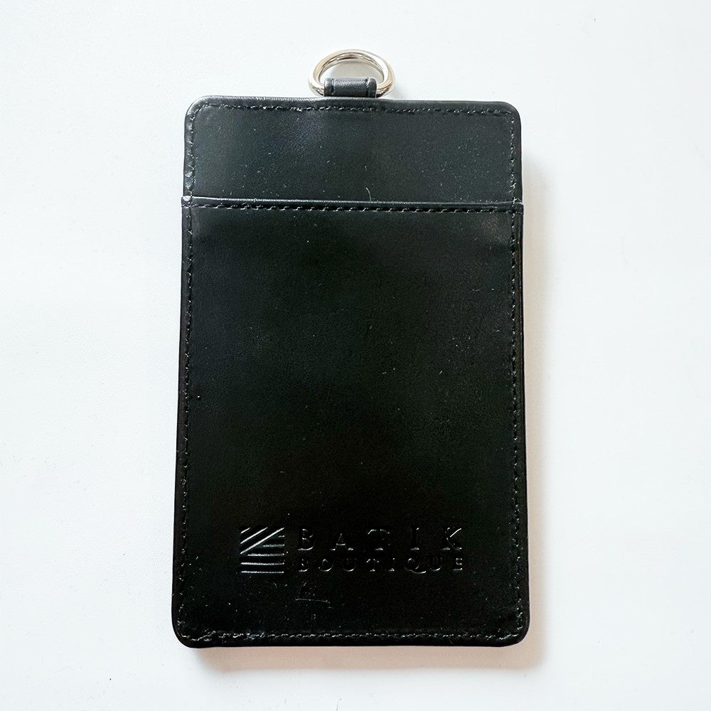 back leathering facing angle of card case 