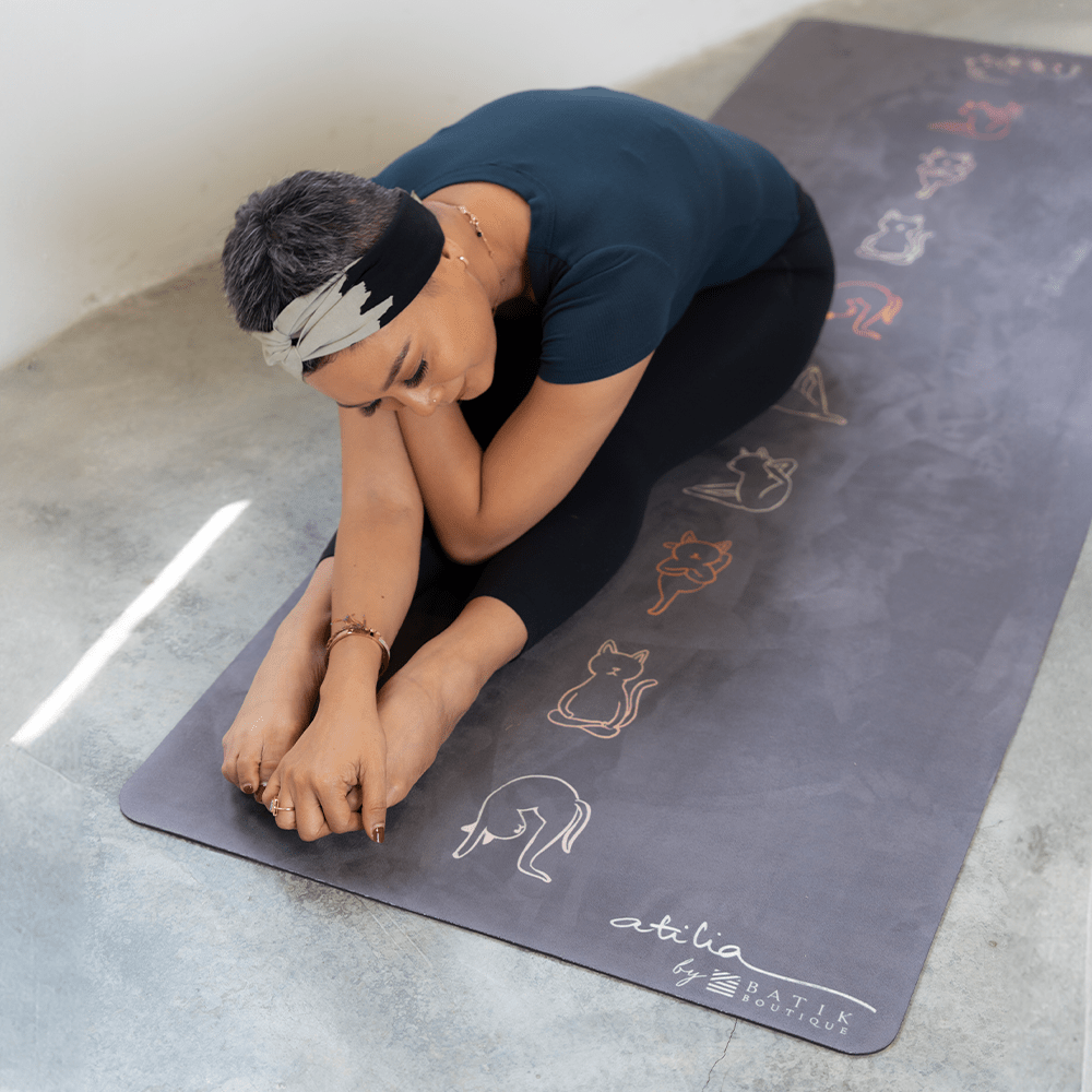 Home Yoga Mat - Jet Cat Yogis - Batik Boutique