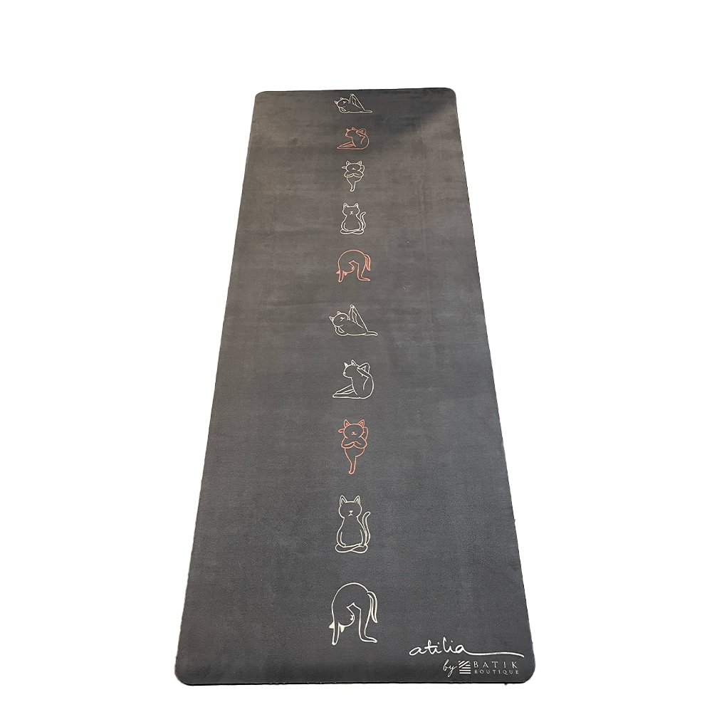 Home Yoga Mat - Jet Cat Yogis - Batik Boutique
