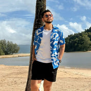 Blue rimba Batik men's shirt 