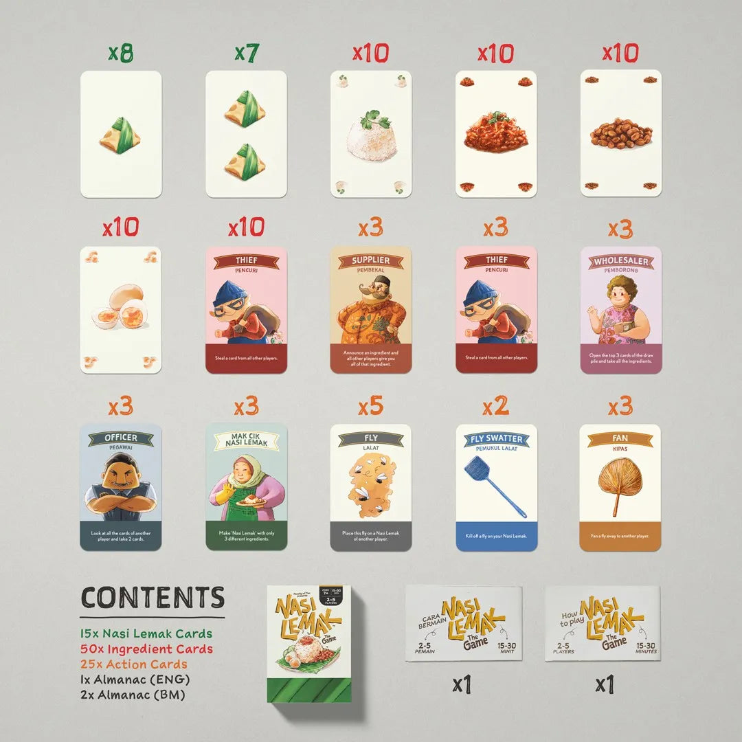 Nasi Lemak entire game cards being shown 