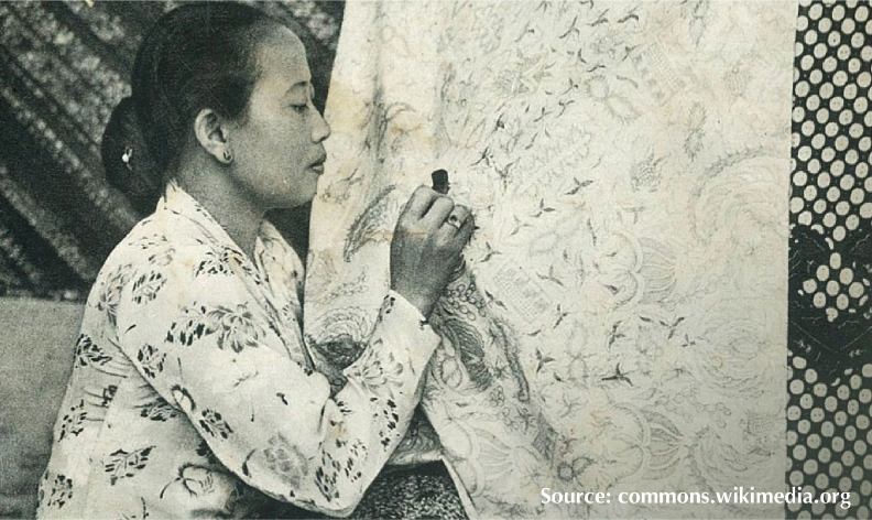 Local artisans creating handcrafted batik using traditional techniques passed down through generations.