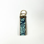 Batik Travel Set - Teal Ukir key chain back 
