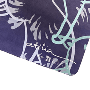 Travel Yoga Mat - Periwinkle Cat Yogis - Batik Boutique